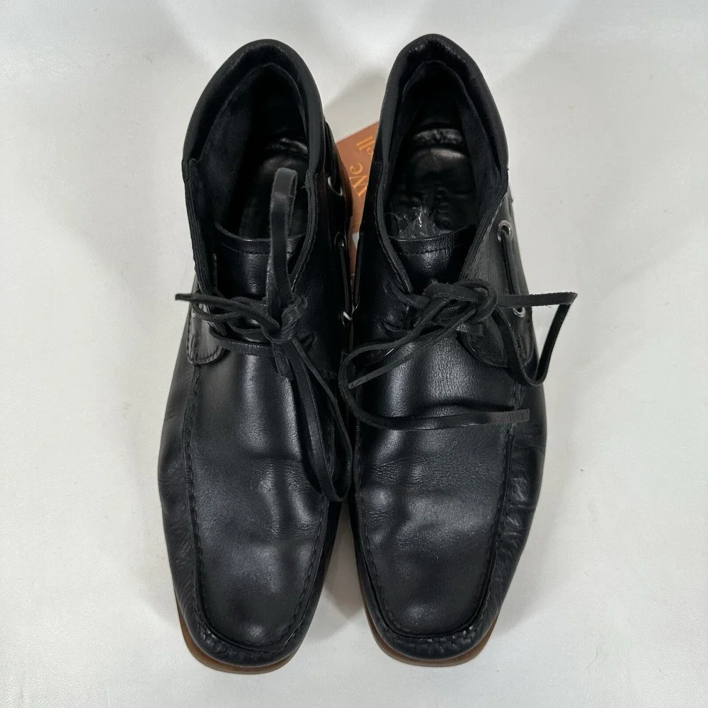 Gucci Men's Deck Boat Shoes Chukka Black Size 44 EU 10 US